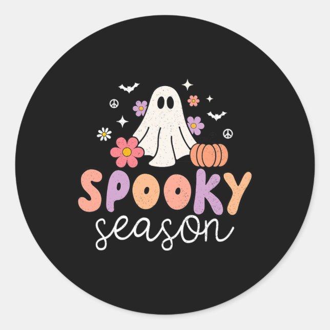 Ghost Spooky Saison Runder Aufkleber (Vorderseite)