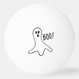 Ghost Sprichwort Boo Black Kontur auf Tischtennisball