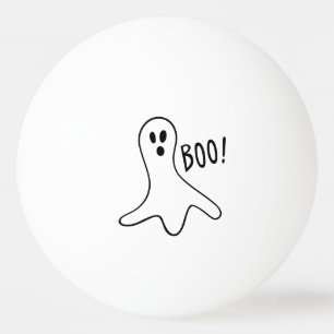 Ghost Sprichwort Boo Black Kontur auf Tischtennisball