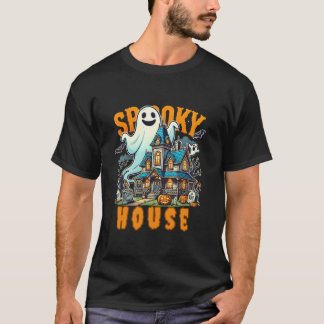 Ghost Spuk House Mitternacht Spooky Ghost Vintag T-Shirt