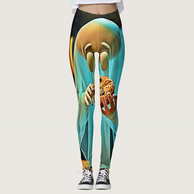 Ghost sucht nach Cookies Leggings (Vorderseite)