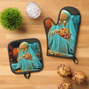 Ghost sucht nach Cookies Ofenhandschuh & Topflappen-Set