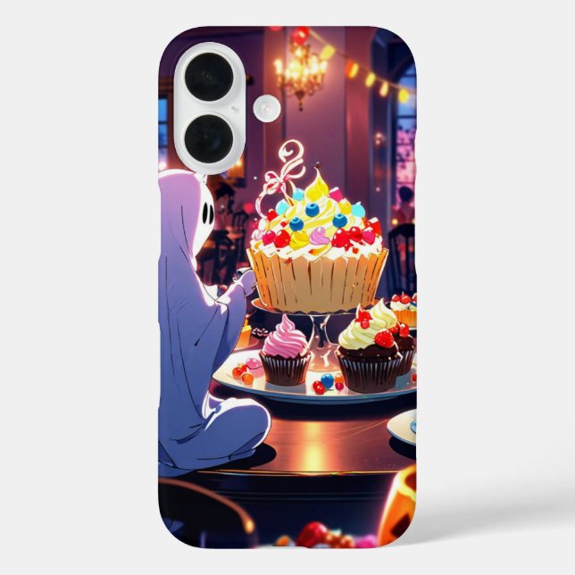 Ghost Tea Party iPhone 16 Hülle (Rückseite)