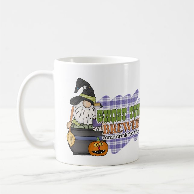 Ghost Town Brewery Halloween Gnome Kaffeetasse (Links)