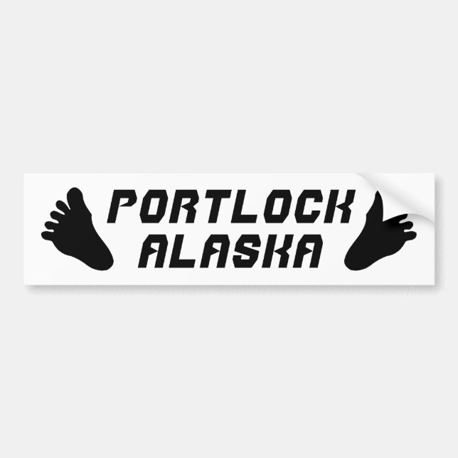 Ghost Town Portlock Alaska AK Bigfoot sasquatch Autoaufkleber (Vorne)