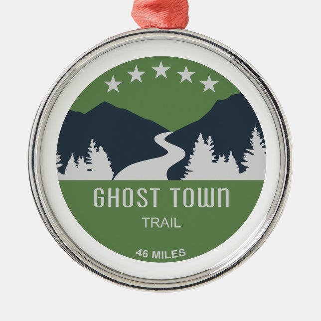 Ghost Town Trail Pennsylvania Ornament Aus Metall (Vorne)