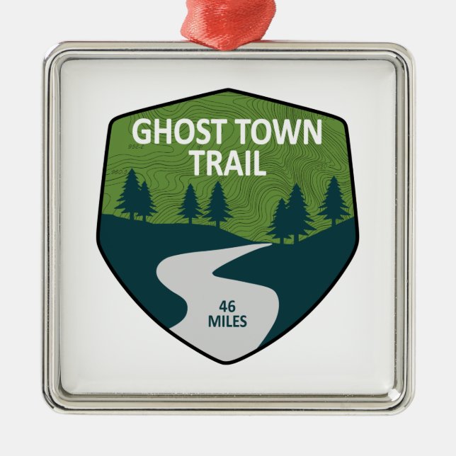 Ghost Town Trail Pennsylvania Ornament Aus Metall (Vorne)