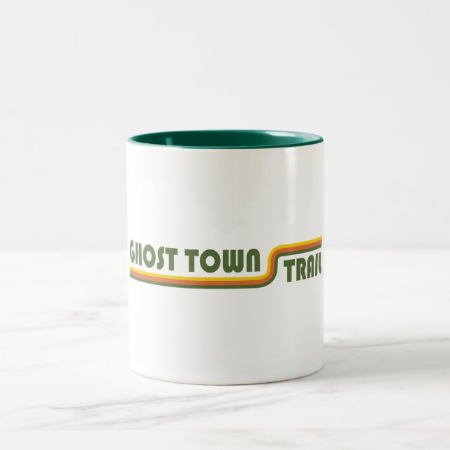 Ghost Town Trail Pennsylvania Zweifarbige Tasse (Mittel)