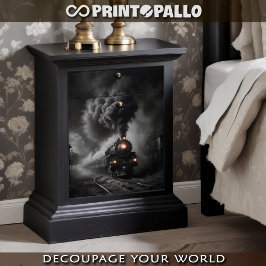 Ghost train from 1900, desert station - Decoupage Geschenkpapier Set