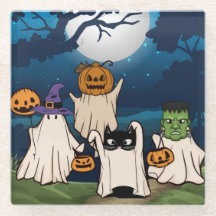 Ghost Trick oder Treaters Glass Untersetzer