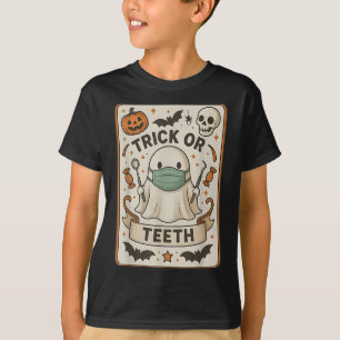 Ghost Trick or zeth Dental Tarot Card Halloween D T-Shirt