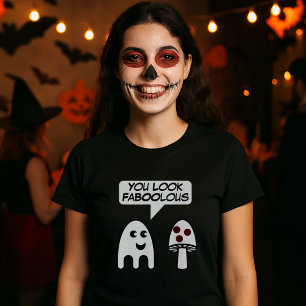 Ghost trifft Mushroom Funny Halloween T-Shirt