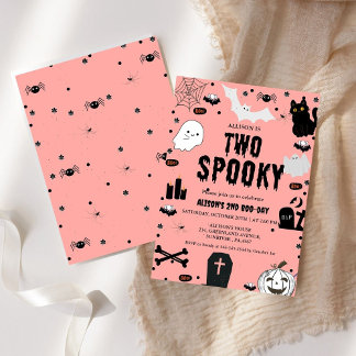 Ghost Two Spookween 2. Geburtstags-Party Einladung