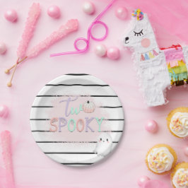 Ghost Two Spooky Pastel Pink Halloween Geburtstag Pappteller