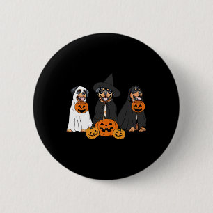 Ghost und Hexe Rottweiler Button