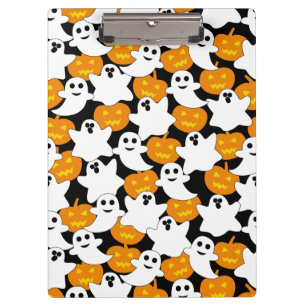Ghost und Pumpkin Halloween-Muster Klemmbrett
