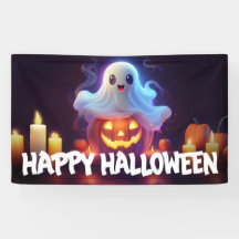 Ghost und Pumpkin Happy Halloween