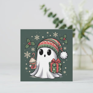 Ghost Weihnachtsfeiertag Xmas Halloween Ghost Feiertagskarte