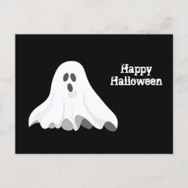 Ghost White Screaming Graphic Halloween Postkarte