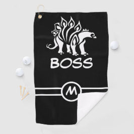 Ghost White Stegosaurus Spiked Dinosaurier Golfhandtuch