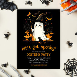 Ghost Witch Spooky Oktober Halloween-Party Einladung