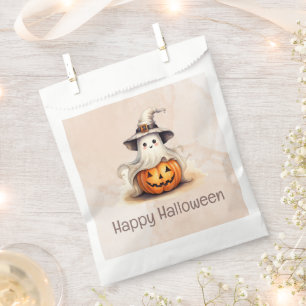 Ghost Witches Hat Jack-O' Lantern Happy Halloween Geschenktütchen