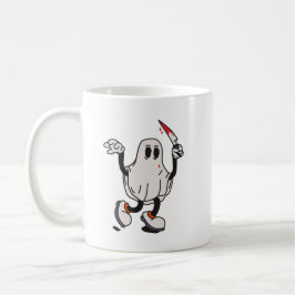 Ghost with blood knife kaffeetasse