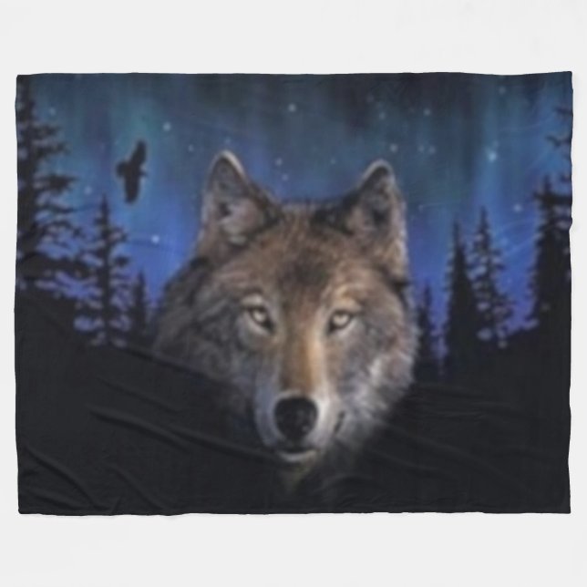 GHOST WOLF FLEECEDECKE (Vorderseite (Horizontal))