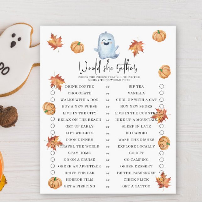 Ghost - Würde sie lieber - Baby-Dusche-Spiel (Von Creator hochgeladen)