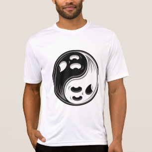 Ghost Yin Yang Black und White T-Shirt