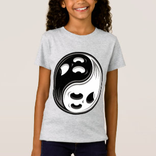 Ghost Yin Yang Black und White T-Shirt