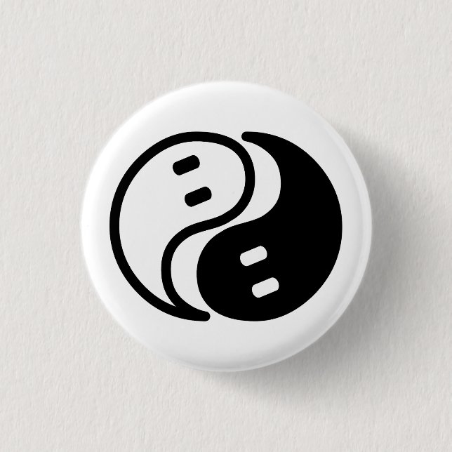 Ghost Yin Yang Button (Vorderseite)