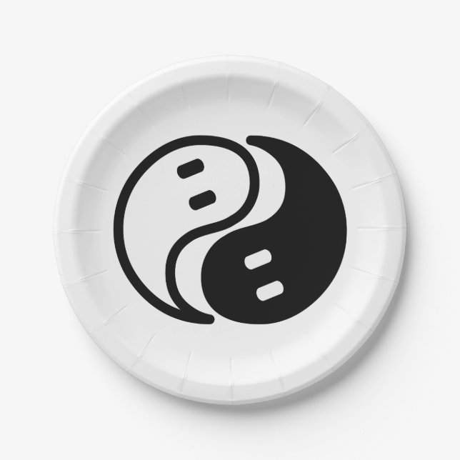 Ghost Yin Yang Pappteller (Vorderseite)
