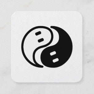 Ghost Yin Yang Quadratische Visitenkarte