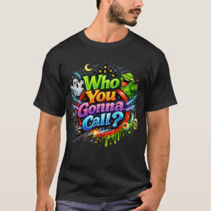 Ghostbusters "Wen Wirst Du Rufen" Retro-Design T-Shirt