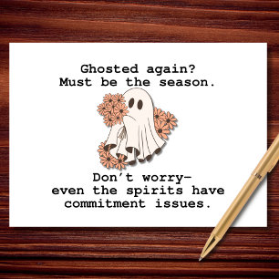 Ghosted Again Funny Halloween Karte