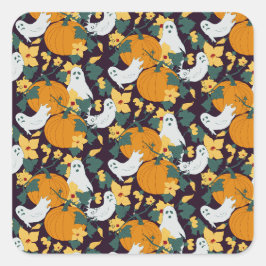 Ghosted Garden Quadratischer Aufkleber