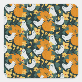 Ghosted Garden Quadratischer Aufkleber