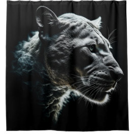 Ghosted Gray Cougar Duschvorhang
