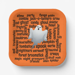 Ghosted Halloween Word Cloud Pappteller