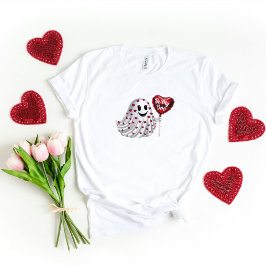 Ghosted Heart T-Shirt Romantic Valentine Design