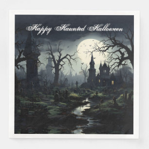 Ghosted Hexches Manor Halloween Serviette