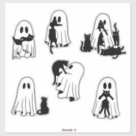 Ghosted Playmates Niedlich Ghost und Black Cat Pac Aufkleber