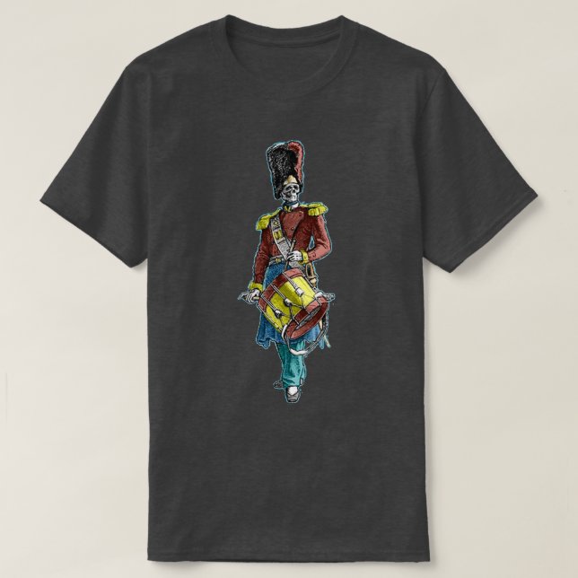 Ghosted Skeletal Highlander Drummer T-Shirt (Design vorne)