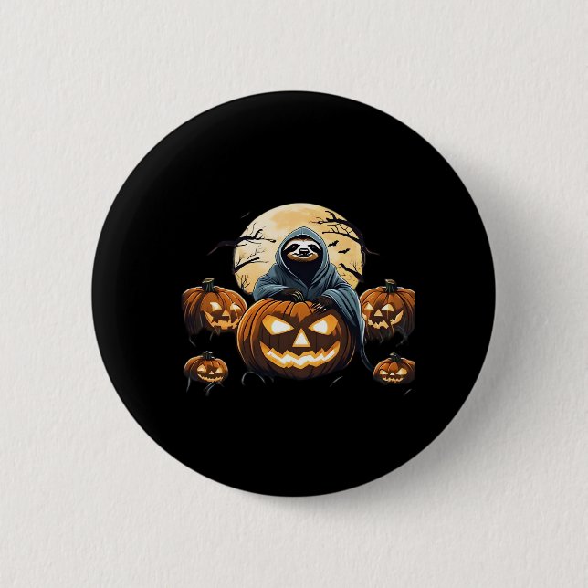 Ghosted Sloths Midnight Haunt Classic T - Shirt Button (Vorderseite)