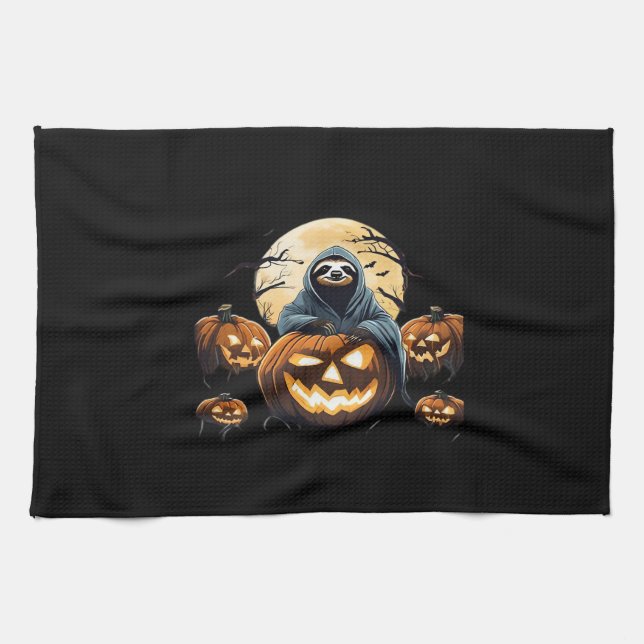 Ghosted Sloths Midnight Haunt Classic T - Shirt Geschirrtuch (Horizontal)