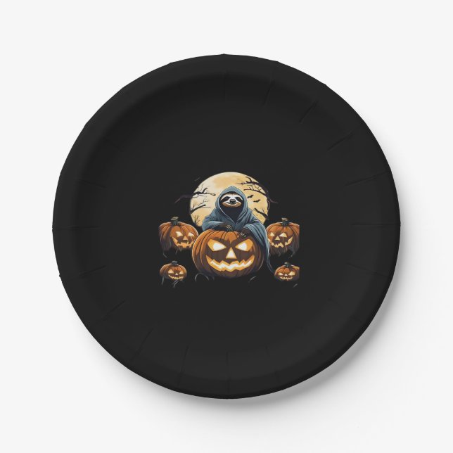 Ghosted Sloths Midnight Haunt Classic T - Shirt Pappteller (Vorderseite)