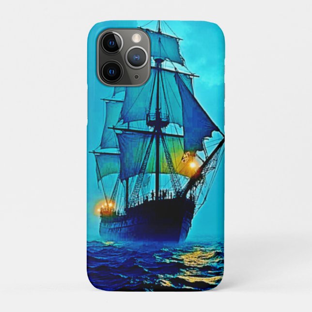 Ghosted Tall Ship Sea Voyage Design Case-Mate iPhone Hülle (Rückseite)