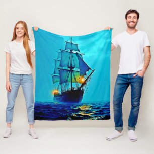 Ghosted Tall Ship Sea Voyage Design Fleecedecke