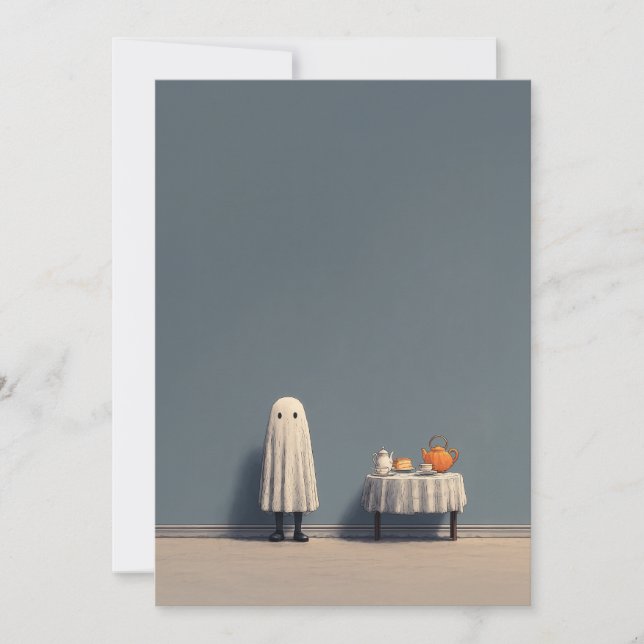 Ghosted Tea Party Vibes Einladung (Vorderseite)